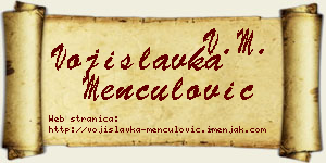 Vojislavka Menčulović vizit kartica
